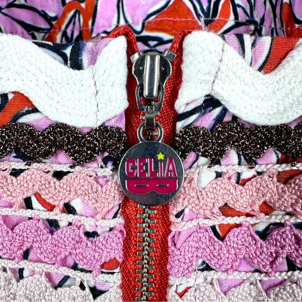 Celia B Floki Tiered Floral Midi Dress With Tie Shoulders Medium NWT - Picture 10 of 14